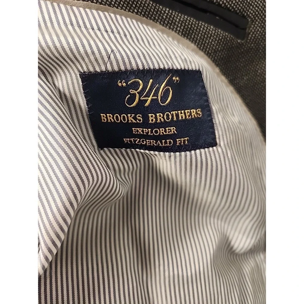 BROOKS BROTHERS Explorer Collection Fitzgerald Fit Wool Gray Mens Suit 42R 36x33